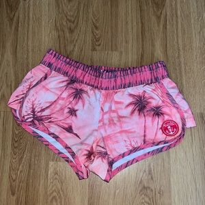 Salt Life- XS pink palm leaf shorts